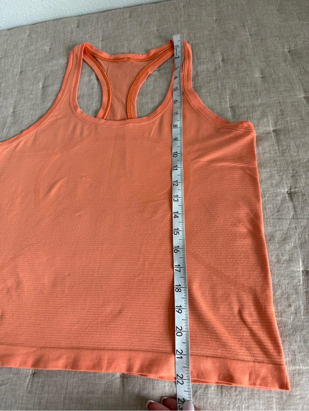 Lululemon Peach Racerback Tank Top Size 10 - Picture 4 of 7